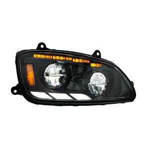 UNITED PACIFIC - UNITED PACIFIC - 35882 - FARO LED NEGRO CON SEÑAL DE GIRO SECUENCIAL Y BARRAS DE LUCES DE POSICIÓN PARA KENWORTH T660 2008-17 - PASAJERO - Image 2