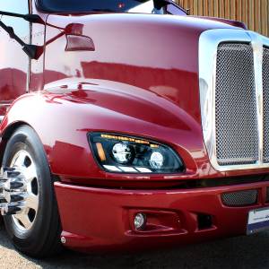 UNITED PACIFIC - UNITED PACIFIC - 35882 - FARO LED NEGRO CON SEÑAL DE GIRO SECUENCIAL Y BARRAS DE LUCES DE POSICIÓN PARA KENWORTH T660 2008-17 - PASAJERO - Image 7