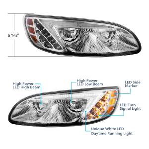 UNITED PACIFIC - UNITED PACIFIC - 35884 - FARO LED CROMADO PARA PETERBILT 386 (2005-2015) Y 387 (1999-2010) - PASAJERO - Image 6