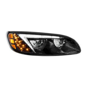 UNITED PACIFIC - 35886 - FARO LED NEGRO PARA PETERBILT 386 (2005-2015) Y 387 (1999-2010) - PASAJERO