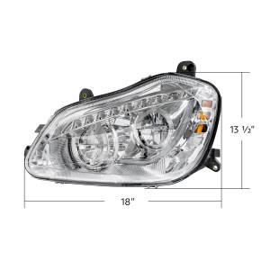 UNITED PACIFIC - UNITED PACIFIC - 35889 - FARO CROMADO DE 45 LED DE ALTA POTENCIA CON SEÑAL DE GIRO SECUENCIAL PARA EL CONDUCTOR KENWORTH T680 2013-2021 - Image 7