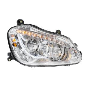UNITED PACIFIC - 35890 - FARO CROMADO DE 45 LED DE ALTA POTENCIA CON SEÑAL DE GIRO SECUENCIAL PARA KENWORTH T680-PASSENGER 2013-2021