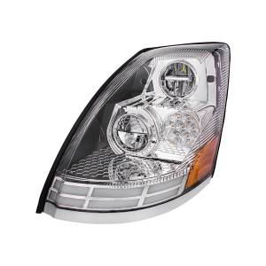 UNITED PACIFIC - UNITED PACIFIC - 35893 - FARO LED CROMADO CON BARRAS DE LUCES LED DE DOBLE COLOR PARA VOLVO VN/VNL 2003-2017 - CONDUCTOR - Image 2