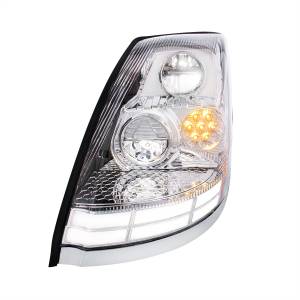 UNITED PACIFIC - UNITED PACIFIC - 35893 - FARO LED CROMADO CON BARRAS DE LUCES LED DE DOBLE COLOR PARA VOLVO VN/VNL 2003-2017 - CONDUCTOR - Image 3
