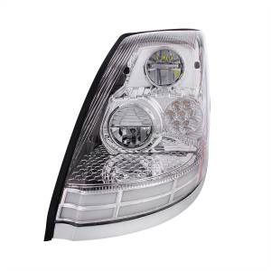 UNITED PACIFIC - UNITED PACIFIC - 35893 - FARO LED CROMADO CON BARRAS DE LUCES LED DE DOBLE COLOR PARA VOLVO VN/VNL 2003-2017 - CONDUCTOR - Image 4