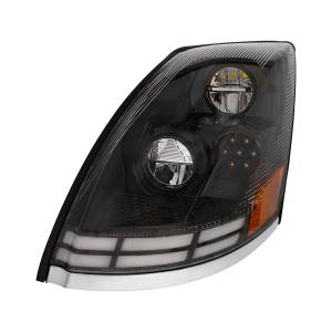 UNITED PACIFIC - UNITED PACIFIC - 35895 - FARO LED NEGRO CON BARRAS DE LUCES LED DE DOBLE COLOR PARA VOLVO VN/VNL 2003-2017 - CONDUCTOR - Image 2