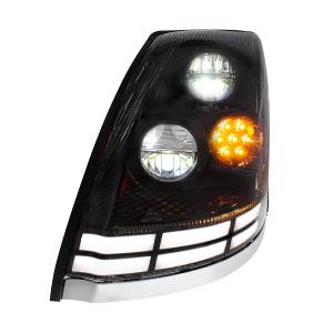 UNITED PACIFIC - UNITED PACIFIC - 35895 - FARO LED NEGRO CON BARRAS DE LUCES LED DE DOBLE COLOR PARA VOLVO VN/VNL 2003-2017 - CONDUCTOR - Image 3