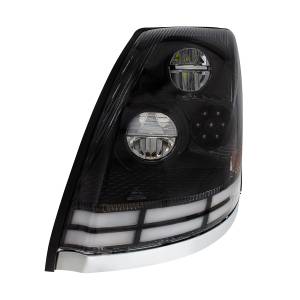 UNITED PACIFIC - UNITED PACIFIC - 35895 - FARO LED NEGRO CON BARRAS DE LUCES LED DE DOBLE COLOR PARA VOLVO VN/VNL 2003-2017 - CONDUCTOR - Image 4