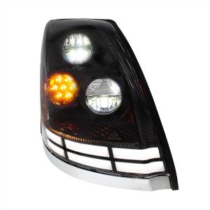 UNITED PACIFIC - UNITED PACIFIC - 35896 - FARO LED NEGRO CON BARRAS DE LUCES LED DE DOBLE COLOR PARA VOLVO VN/VNL 2003-2017 - PASAJERO - Image 3