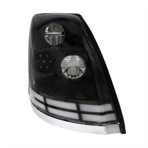 UNITED PACIFIC - UNITED PACIFIC - 35896 - FARO LED NEGRO CON BARRAS DE LUCES LED DE DOBLE COLOR PARA VOLVO VN/VNL 2003-2017 - PASAJERO - Image 4
