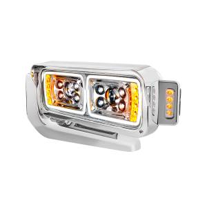 UNITED PACIFIC - UNITED PACIFIC - 35897 - CONJUNTO DE FAROS DE PROYECCIÓN "CROMADOS" DE 10 LED DE ALTA POTENCIA CON BRAZO DE MONTAJE Y POD LATERAL DE SEÑAL DE GIRO - LADO DEL CONDUCTOR - Image 3