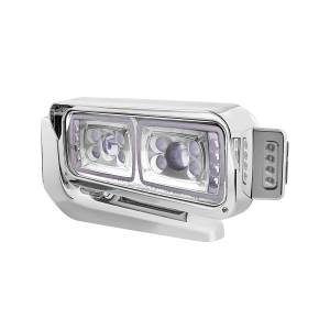 UNITED PACIFIC - UNITED PACIFIC - 35897 - CONJUNTO DE FAROS DE PROYECCIÓN "CROMADOS" DE 10 LED DE ALTA POTENCIA CON BRAZO DE MONTAJE Y POD LATERAL DE SEÑAL DE GIRO - LADO DEL CONDUCTOR - Image 4