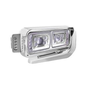 UNITED PACIFIC - UNITED PACIFIC - 35898 - CONJUNTO DE FAROS DE PROYECCIÓN "CROMADOS" DE 10 LED DE ALTA POTENCIA CON BRAZO DE MONTAJE Y POD LATERAL DE SEÑAL DE GIRO - LADO DEL PASAJERO - Image 4