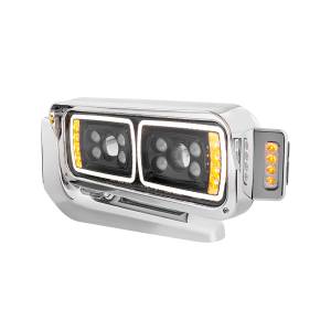 UNITED PACIFIC - UNITED PACIFIC - 35899 - CONJUNTO DE FAROS DE PROYECCIÓN "BLACKOUT" DE 10 LED DE ALTA POTENCIA CON BRAZO DE MONTAJE Y POD LATERAL DE SEÑAL DE GIRO - LADO DEL CONDUCTOR - Image 3