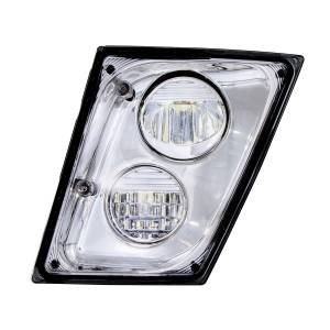 UNITED PACIFIC - 35905 - 2 LUZ DE CONDUCCIÓN Y LUZ ANTINIEBLA LED CROMADAS DE ALTA POTENCIA PARA VOLVO VNL 2003-2017 - CONDUCTOR/IZQUIERDO