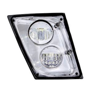 UNITED PACIFIC - 35906 - 2 LUZ DE CONDUCCIÓN Y LUZ ANTINIEBLA LED CROMADAS DE ALTA POTENCIA PARA VOLVO VNL 2003-2017 - PASAJERO/DERECHO