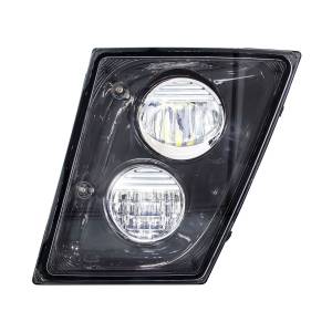 UNITED PACIFIC - 35907 - 2 LUZ DE CONDUCCIÓN NEGRA LED DE ALTA POTENCIA Y LUZ ANTINIEBLA PARA VOLVO VNL 2003-2017 - CONDUCTOR/IZQUIERDO