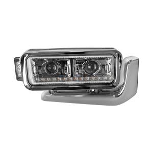 UNITED PACIFIC - UNITED PACIFIC - 35912 - CONJUNTO DE FARO DE PROYECCIÓN LED CROMADO DE ALTA POTENCIA CON BRAZO DE MONTAJE Y SEÑAL DE GIRO - PASAJERO - Image 2