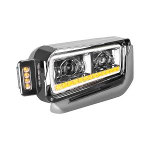 UNITED PACIFIC - UNITED PACIFIC - 35912 - CONJUNTO DE FARO DE PROYECCIÓN LED CROMADO DE ALTA POTENCIA CON BRAZO DE MONTAJE Y SEÑAL DE GIRO - PASAJERO - Image 3