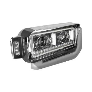 UNITED PACIFIC - UNITED PACIFIC - 35912 - CONJUNTO DE FARO DE PROYECCIÓN LED CROMADO DE ALTA POTENCIA CON BRAZO DE MONTAJE Y SEÑAL DE GIRO - PASAJERO - Image 4