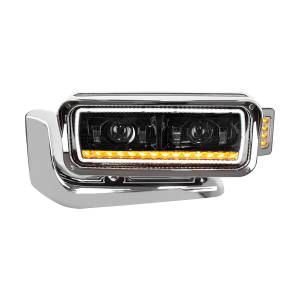 UNITED PACIFIC - 35913 - CONJUNTO DE FARO DE PROYECCIÓN NEGRO LED DE ALTA POTENCIA CON BRAZO DE MONTAJE Y SEÑAL DE GIRO - CONDUCTOR
