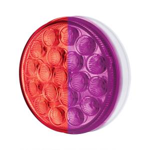 UNITED PACIFIC - UNITED PACIFIC - 35949 - LUZ FURY DOBLE REDONDA DE 19 LED DE 4" (PARADA Y GIRO) - LED ROJO Y PÚRPURA/LENTE TRANSPARENTE - Image 5