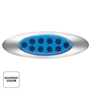 UNITED PACIFIC - UNITED PACIFIC - 35955 - LUZ FURY DOBLE OVALADA DE 10 LED CON LENTE TRANSPARENTE Y BISEL CROMADO (LIQUIDACIÓN/MARCADOR) - LED ÁMBAR Y AZUL/LENTE TRANSPARENTE - Image 4