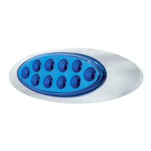 UNITED PACIFIC - UNITED PACIFIC - 35955 - LUZ FURY DOBLE OVALADA DE 10 LED CON LENTE TRANSPARENTE Y BISEL CROMADO (LIQUIDACIÓN/MARCADOR) - LED ÁMBAR Y AZUL/LENTE TRANSPARENTE - Image 8