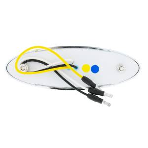 UNITED PACIFIC - UNITED PACIFIC - 35955 - LUZ FURY DOBLE OVALADA DE 10 LED CON LENTE TRANSPARENTE Y BISEL CROMADO (LIQUIDACIÓN/MARCADOR) - LED ÁMBAR Y AZUL/LENTE TRANSPARENTE - Image 10