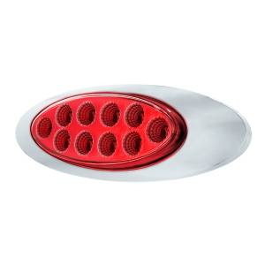 UNITED PACIFIC - UNITED PACIFIC - 35958 - LUZ FURY DOBLE OVALADA DE 10 LED CON LENTE TRANSPARENTE Y BISEL CROMADO (LIQUIDACIÓN/MARCADOR) - LED ÁMBAR Y ROJO/LENTE TRANSPARENTE - Image 8