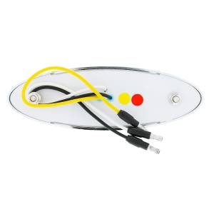 UNITED PACIFIC - UNITED PACIFIC - 35958 - LUZ FURY DOBLE OVALADA DE 10 LED CON LENTE TRANSPARENTE Y BISEL CROMADO (LIQUIDACIÓN/MARCADOR) - LED ÁMBAR Y ROJO/LENTE TRANSPARENTE - Image 10