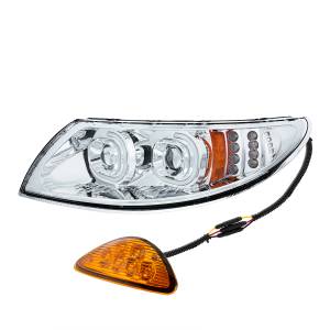 UNITED PACIFIC - UNITED PACIFIC - 35989 - FARO PROYECTOR LED CROMADO CON INTERMITENTE ORIENTADO HACIA ATRÁS PARA INTERNATIONAL DURASTAR 2002-2018 - CONDUCTOR - Image 2