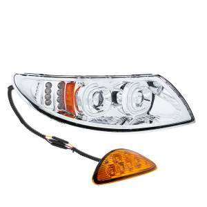 UNITED PACIFIC - UNITED PACIFIC - 35990 - FARO PROYECTOR LED CROMADO CON INTERMITENTE ORIENTADO HACIA ATRÁS PARA INTERNATIONAL DURASTAR 2002-2018 - PASAJERO - Image 2