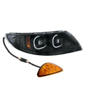 UNITED PACIFIC - UNITED PACIFIC - 35992 - FARO PROYECTOR LED NEGRO CON INTERMITENTE ORIENTADO HACIA ATRÁS PARA INTERNATIONAL DURASTAR 2002-2018 - PASAJERO - Image 2