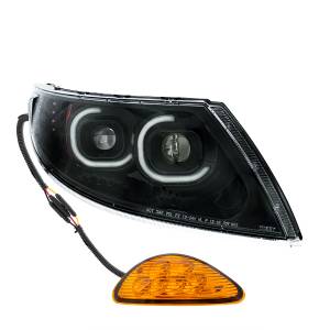 UNITED PACIFIC - UNITED PACIFIC - 35992 - FARO PROYECTOR LED NEGRO CON INTERMITENTE ORIENTADO HACIA ATRÁS PARA INTERNATIONAL DURASTAR 2002-2018 - PASAJERO - Image 4