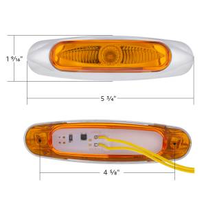 UNITED PACIFIC - UNITED PACIFIC - 35995 - LUZ VIPEREYE DE 3 LED DE ANCHO DE 5-3/4" (LIQUIDACIÓN/MARCADOR) - LED ÁMBAR/LENTE ÁMBAR - Image 6
