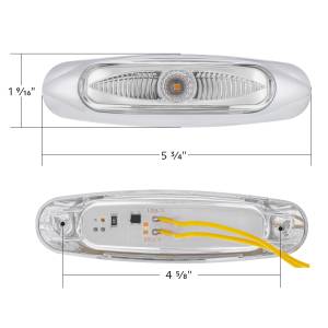 UNITED PACIFIC - UNITED PACIFIC - 35997 - LUZ VIPEREYE DE 3 LED DE 5-3/4" DE ANCHO (LIQUIDACIÓN/MARCADOR) - LED ÁMBAR/LENTE TRANSPARENTE - Image 6