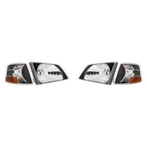 UNITED PACIFIC - UNITED PACIFIC - 36018 - CONJUNTO DE FAROS DE BISEL NEGRO CON SEÑAL DE GIRO PARA VOLVO VN 1996-2003 (JUEGO) - Image 2