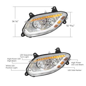 UNITED PACIFIC - UNITED PACIFIC - 36066 - FARO CROMADO DE 86 LED PARA CONDUCTOR LT INTERNACIONAL 2018-2024 - Image 8