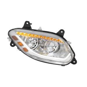 UNITED PACIFIC - 36067 - FARO DELANTERO CROMADO DE 86 LED PARA PASAJERO INTERNACIONAL LT 2018-2024