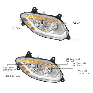 UNITED PACIFIC - UNITED PACIFIC - 36067 - FARO DELANTERO CROMADO DE 86 LED PARA PASAJERO INTERNACIONAL LT 2018-2024 - Image 8
