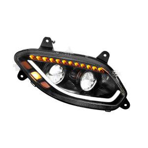 UNITED PACIFIC - 36069 - FARO DELANTERO LED 86 NEGRO PARA CAMIÓN LT INTERNACIONAL 2018-2024 - PASAJERO