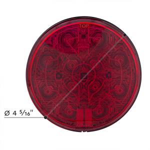 UNITED PACIFIC - UNITED PACIFIC - 36072 - LUZ REDONDA DE 12 LED DE 4" (PARADA, GIRO Y TRASERA) CON LENTE CALEFACTABLE - LED ROJO/LENTE ROJA - Image 6