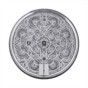 UNITED PACIFIC - 36073 - LUZ REDONDA DE 12 LED DE 4" (PARADA, GIRO Y TRASERA) CON LENTE CALEFACTABLE - LED ROJO/LENTE TRANSPARENTE