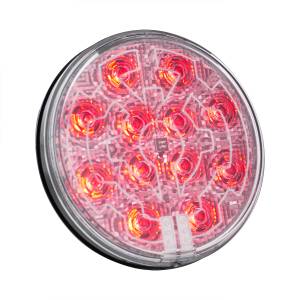 UNITED PACIFIC - UNITED PACIFIC - 36073 - LUZ REDONDA DE 12 LED DE 4" (PARADA, GIRO Y TRASERA) CON LENTE CALEFACTABLE - LED ROJO/LENTE TRANSPARENTE - Image 4