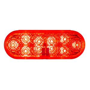 UNITED PACIFIC - 36076 - LUZ OVALADA DE 10 LED DE 6" (PARADA, GIRO Y TRASERA) CON LENTE CALEFACTABLE - LED ROJO/LENTE ROJA