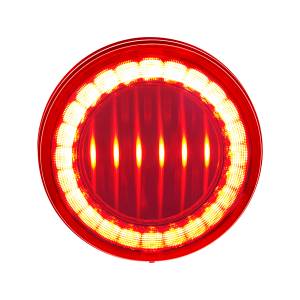 UNITED PACIFIC - 36085 - LUZ LUMOS REDONDA DE 30 LED DE 4" SERIE I (PARADA, GIRO Y COLA) - LED ROJO/LENTE ROJA