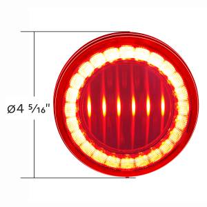 UNITED PACIFIC - UNITED PACIFIC - 36085 - LUZ LUMOS REDONDA DE 30 LED DE 4" SERIE I (PARADA, GIRO Y COLA) - LED ROJO/LENTE ROJA - Image 6