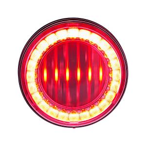 UNITED PACIFIC - 36087 - LUZ LUMOS REDONDA DE 30 LED DE 4" SERIE I (PARADA, GIRO Y COLA) - LED ROJO/LENTE TRANSPARENTE