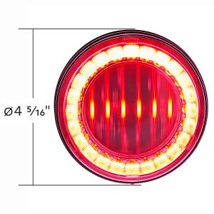 UNITED PACIFIC - UNITED PACIFIC - 36087 - LUZ LUMOS REDONDA DE 30 LED DE 4" SERIE I (PARADA, GIRO Y COLA) - LED ROJO/LENTE TRANSPARENTE - Image 6